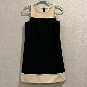 LOFT: Black and Cream Block Dress Size 2